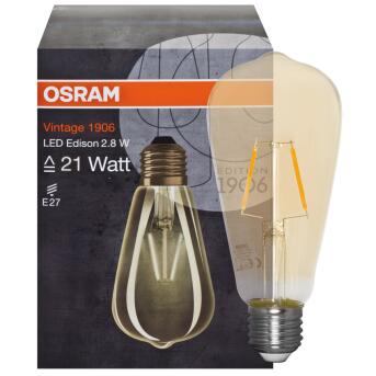 Filament-LED-Lampe VINTAGE 1906, Edison-Form gold,...