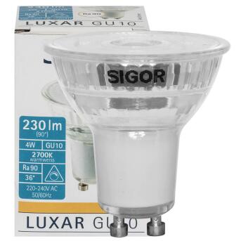 LED-Reflektorlampe PAR16 LUXAR  GU10  4,0W 230lm 2700k
