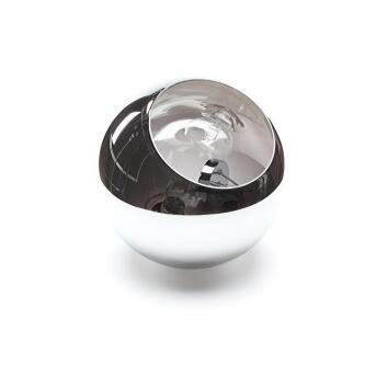 Meubelhanger lamp met glazen scherm zilveren chroom Ø35 cm E27