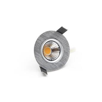 COB68 24V LED -plafondlampen Zilver geborsteld Ø8,5 cm 2700K Dimpelbaar