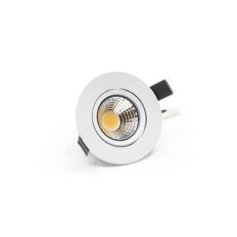 COB68 24V LED Deckeneinbauleuchte weiß Ø8,5 cm 2700K dimmbar