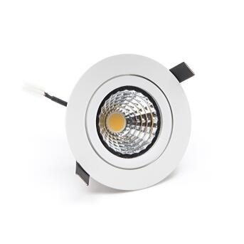 COB95 24V LED 12W Deckeneinbauleuchterund weiß Ø11,5 cm 2700K dimmbar