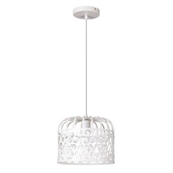 Decoratieve hanglamp Alessandra Metaal wit Ø26 cm 1-flame